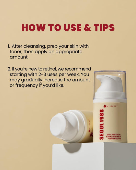 K-SECRET SEOUL 1988-Cream: 1% Retinal Liposome + Fermented Rice