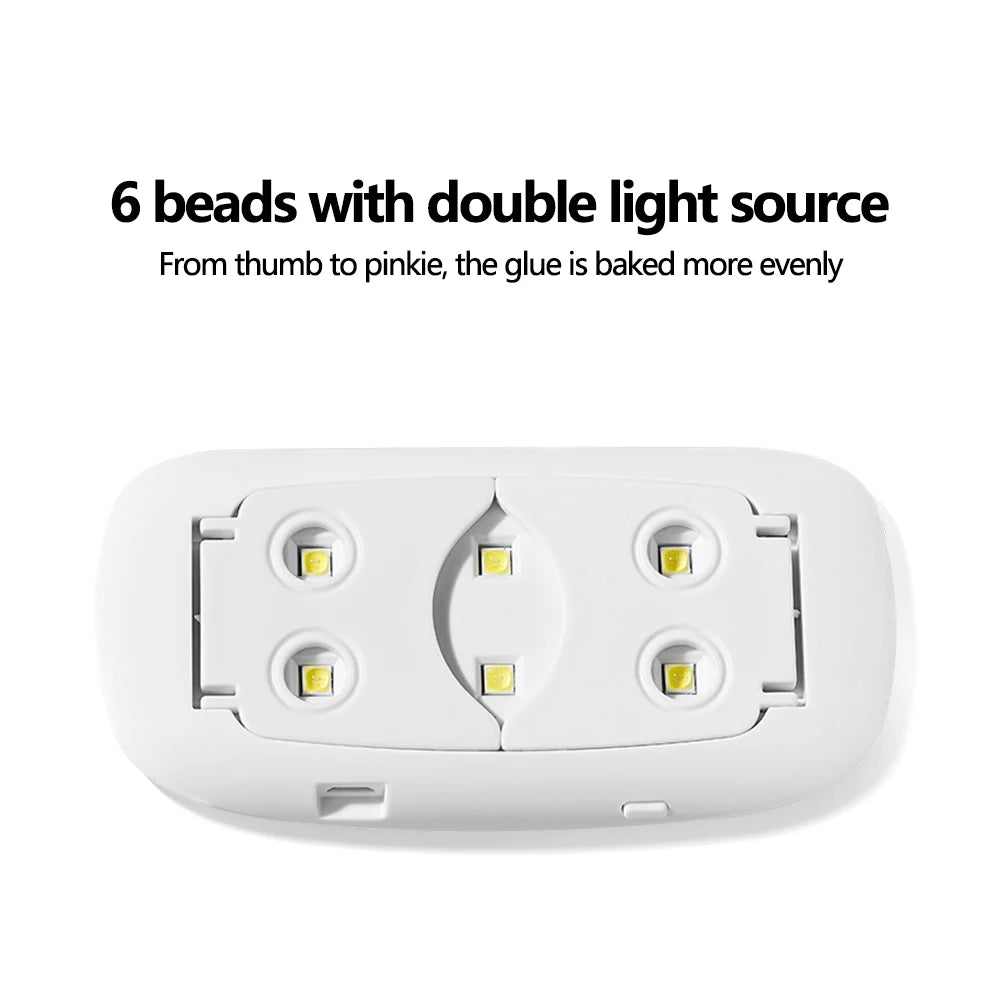 Foldable Nail Lamp 6w Uv Led Lamp For Nails Machine